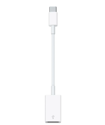 Купить Переходник Apple A1632 MJ1M2FE/A USB (f)-USB Type-C (m) 0.11м белый